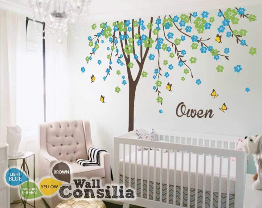 floral-tree-wall-decal-personalized-name-butterflies