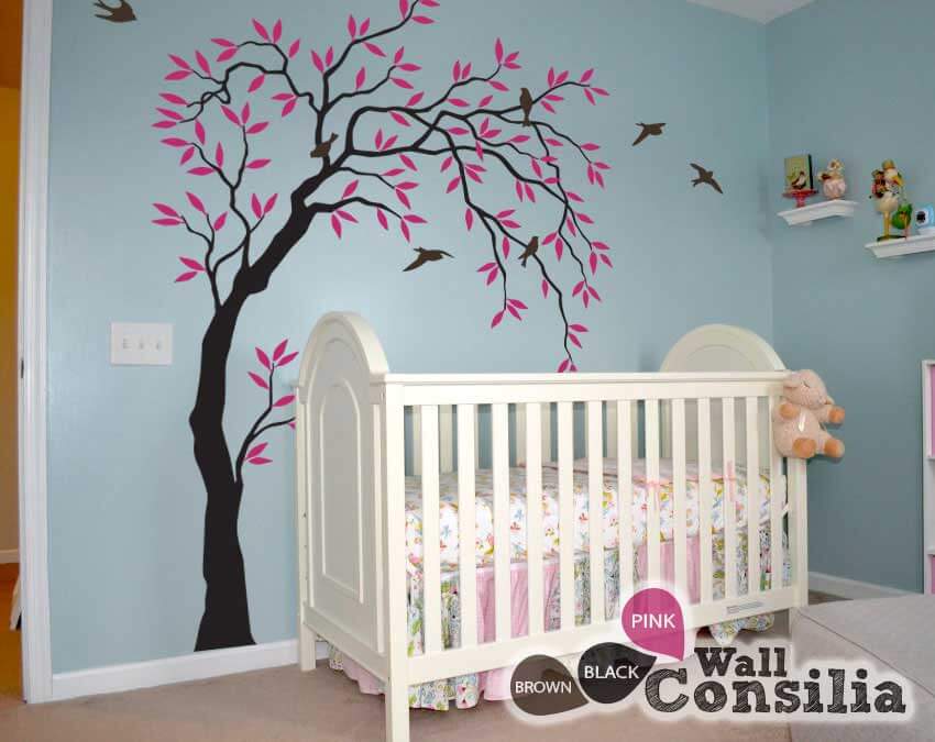 Baby room tree wall 2024 stickers