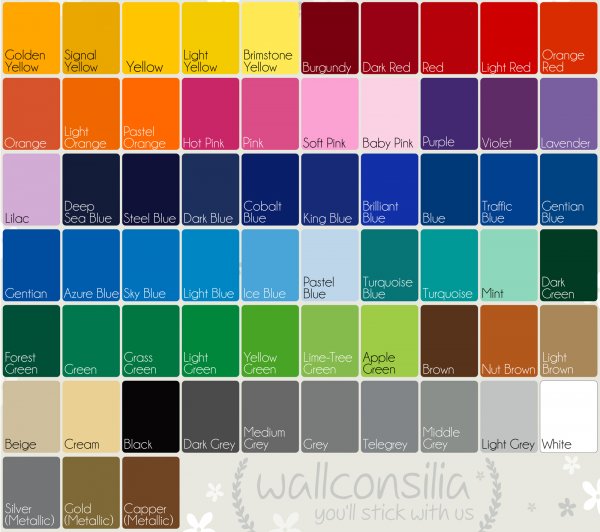 Wallconsilia color chart